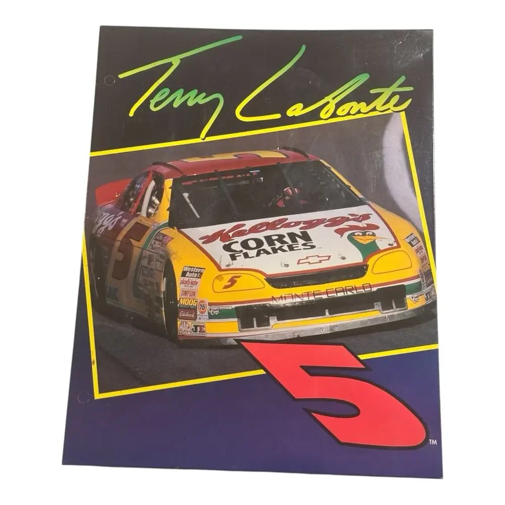 Lot of 5 1996 Napco Nascar 3 Holed Punched Folders 9 1/4 X 11 3/4